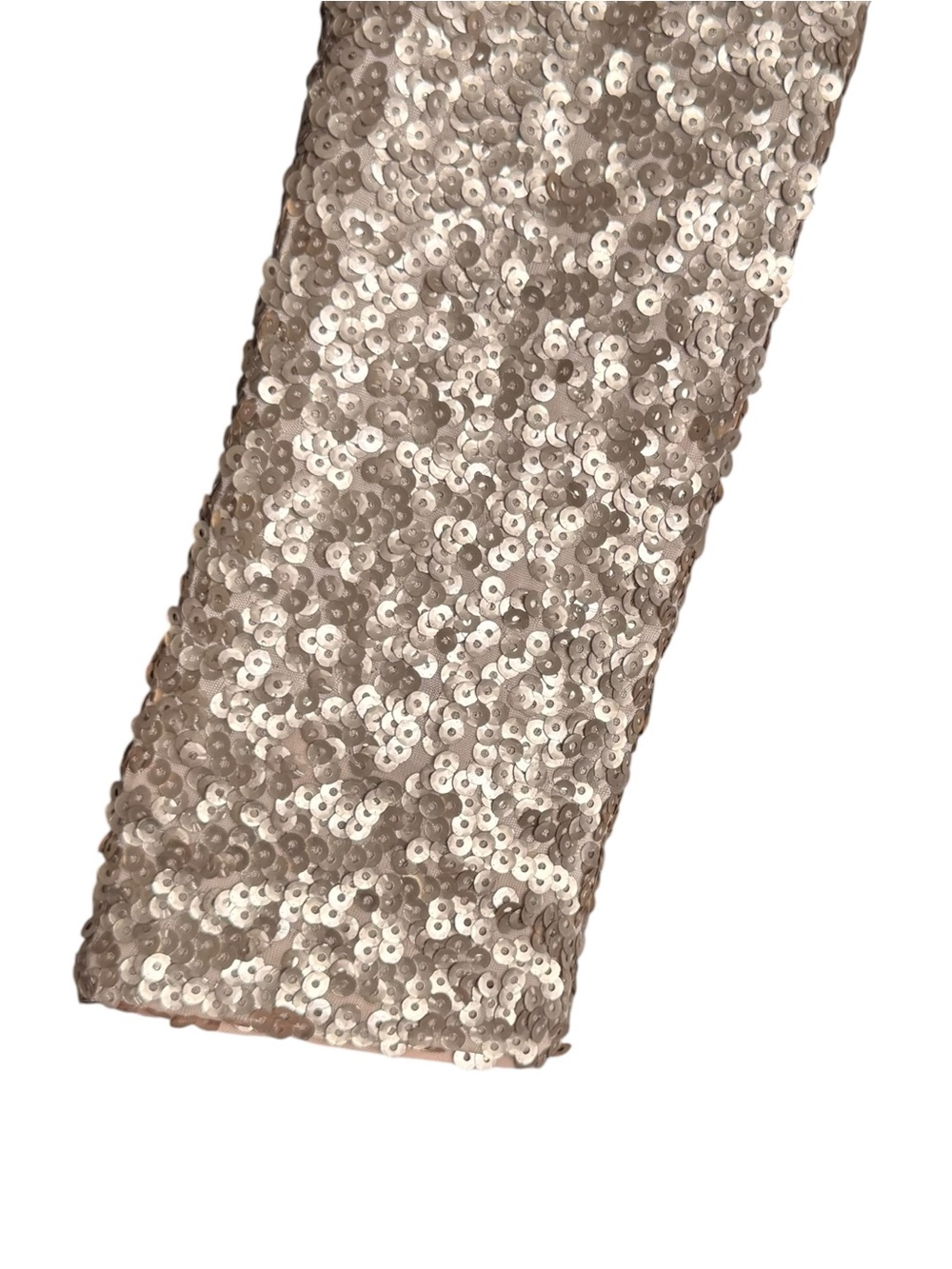 Alice + Olivia Sequin Cropped Top Pencil Midi Skirt Set Size 2 Champagne Gold - Picture 7 of 15